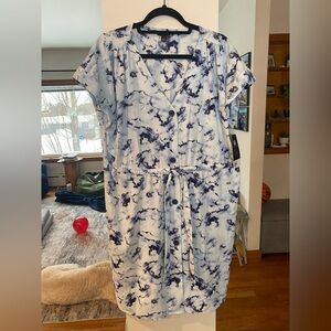 Rock & Republic Navy and White Tie-Dye dress